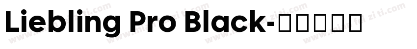 Liebling Pro Black字体转换